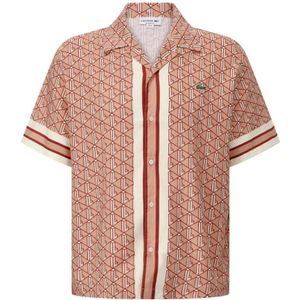 Lacoste - Monogram Shirt - Overhemd - Roze - Katoen en Viscose