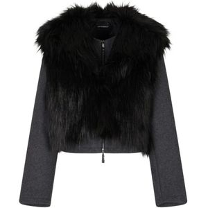 Emporio Armani, Dames, Jassen, Grijs, Maat: S