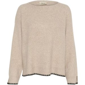 Cream, Dames, Truien, Beige, Maat: S Wol,