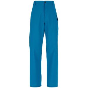 Marni, Heren, Broeken, Blauw, Maat: L Wol,