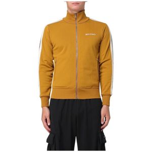 Palm Angels, Heren, Sweatshirts & Hoodies, Geel, Maat: S Katoen,