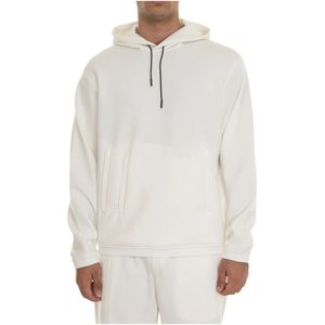 Emporio Armani, Heren, Sweatshirts & Hoodies, Wit, Maat: XL Modal,