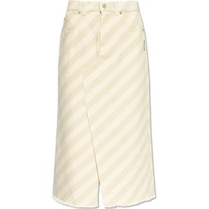 Marni, Dames, Rokken, Beige, Maat: XS Denim,