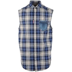 Dsquared2, Heren, Overhemden, Veelkleurig, Maat: 2XL Katoen,