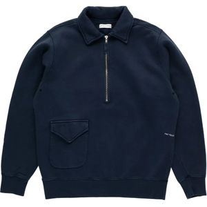 Pop Trading Company, Heren, Sweatshirts & Hoodies, Blauw, Maat: L Katoen,