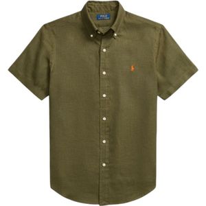Ralph Lauren - Overhemd - Groen - Linnen - Custom FIT