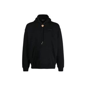 Versace Zwart katoenen sweatshirt , Black , Heren , Maat: L