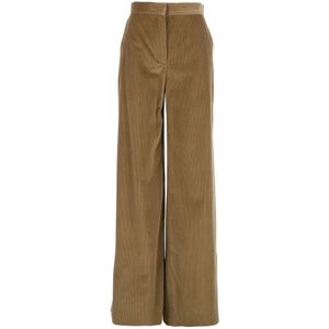 Max Mara, Dames, Broeken, Beige, Maat: 2XS Corduroy,