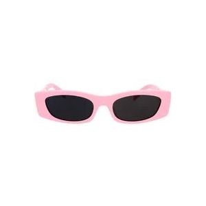 Celine Geometrische zonnebril in roze acetaat met donkere rookglazen , Pink , unisex , Maat: 55 MM
