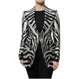 Dolce & Gabbana, Dames, Jassen, Veelkleurig, Maat: 2XS Poliester,
