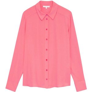 Patrizia Pepe, Dames, Blouses & Shirts, Roze, Maat: 3XS Viscose,