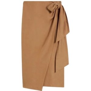 Max Mara - Tequila - Kokerrok - Bruin - Linnen en Zijde