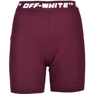 Off White, Dames, Korte broeken, Bruin, Maat: M Polyamide,