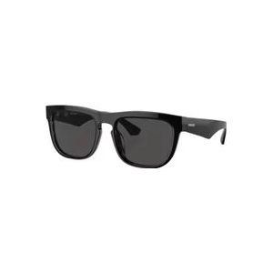 Burberry Rechthoekige zonnebril donkergrijs frame , Black , Heren , Maat: 56 MM