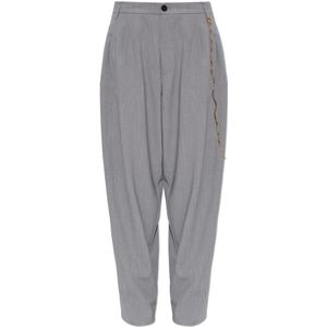 Darkpark, Dames, Broeken, Grijs, Maat: 3XS Wol,