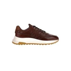 Hogan Bruine Platte Schoenen , Brown , Heren , Maat: 42 1/2 EU