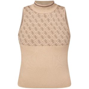 Guess - W3YR26Z37K0 - Tanktop - Bruin - Mouwloos - Casual - Viscose