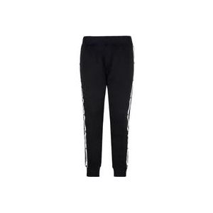Dsquared2 Zwarte Sweatpants van Katoenmix met Logo Strepen , Black , Heren , Maat: L