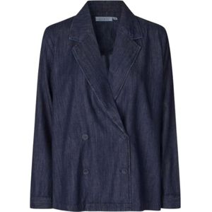 Masai, Dames, Jassen, Blauw, Maat: XS Denim,