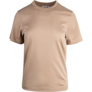 Lacoste, Dames, Tops, Beige, Maat: XL Katoen,