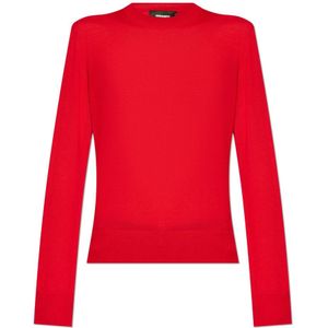 Dsquared2, Dames, Truien, Rood, Maat: XS Wol,