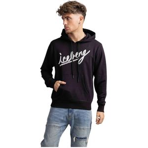 Iceberg, Heren, Sweatshirts & Hoodies, Zwart, Maat: S Katoen,