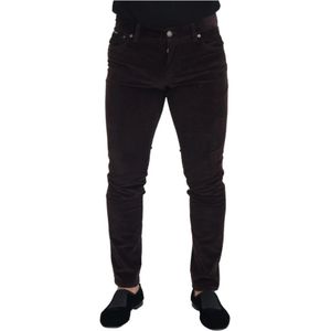 Dolce & Gabbana, Heren, Broeken, Bruin, Maat: L Katoen,