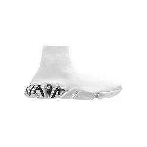 Balenciaga Witte Slip-On Distressed Sneakers , White , Dames , Maat: 38 EU