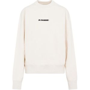 Jil Sander, Dames, Sweatshirts & Hoodies, Wit, Maat: L Katoen,