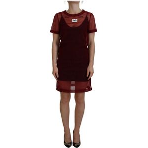 Dolce & Gabbana - Shift Jurk - Bordeaux - 100% Nylon
