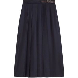 Weekend Max Mara, Dames, Rokken, Blauw, Maat: S Wol,