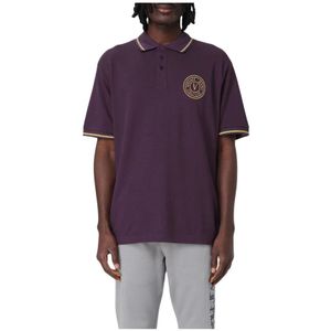 Versace Jeans Couture, Heren, Tops, Paars, Maat: XS Katoen,