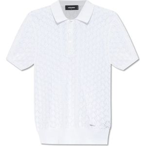 Dsquared2, Heren, Tops, Wit, Maat: L Katoen,