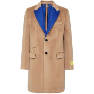 Philipp Plein, Heren, Mantels, Beige, Maat: L Wol,