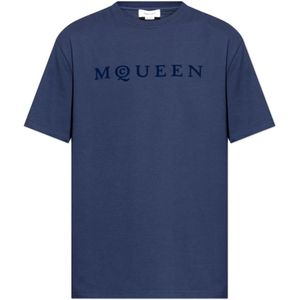 Alexander McQueen, Heren, Tops, Blauw, Maat: XL Katoen,
