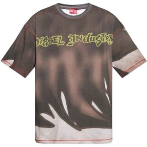 Diesel, Heren, Tops, Bruin, Maat: L Katoen,