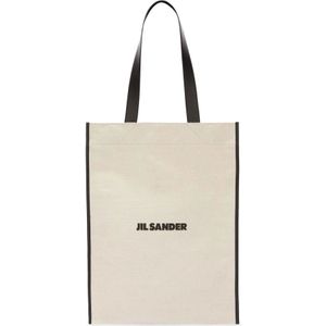 Jil Sander, Heren, Tassen, Beige, Maat: ONE Size Katoen,