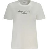Pepe Jeans - T-shirt - Korte Mouwen - Ronde Hals - Wit - Stofmix