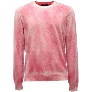 Dondup, Heren, Truien, Roze, Maat: M Katoen,