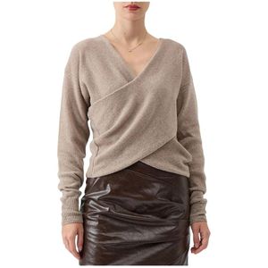 Federica Tosi, Dames, Truien, Beige, Maat: S Wol,