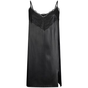 Liu Jo, Dames, Jurken, Zwart, Maat: 2XS Polyamide,