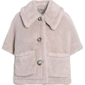 Max Mara, Dames, Jassen, Beige, Maat: M/L Zijde,