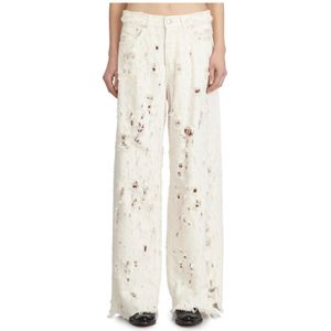 Haikure, Dames, Broeken, Wit, Maat: W28 Denim,