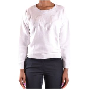 Armani Jeans, Dames, Truien, Wit, Maat: M Katoen,
