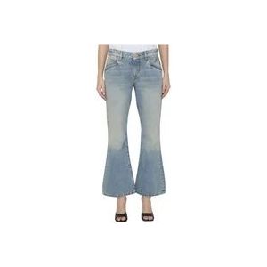 Balmain Vintage Low-Waist Bootcut Jeans , Blue , Dames , Maat: 3XS