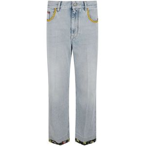 Valentino Garavani, Dames, Jeans, Blauw, Maat: W29 Denim,