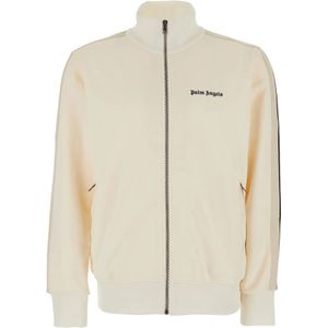 Palm Angels, Heren, Sweatshirts & Hoodies, Wit, Maat: M Poliester,