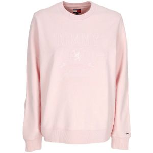 Tommy Hilfiger, Dames, Sweatshirts & Hoodies, Roze, Maat: XS Katoen,