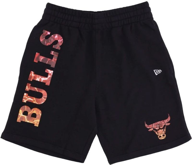 New Era - Chicago Bulls - Korte Broeken - Zwart - Officiële NBA Teamkleur