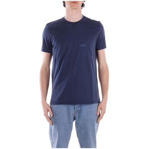 Fay, Heren, Tops, Blauw, Maat: XL Katoen,